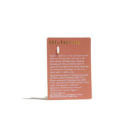 Urb Apothecary promotes its Eye+Face Oil sample with text detailing brightening dark circles, improving skin elasticity, and listing ingredients like prickly pear, rosehip, and pomegranate seed oils.
