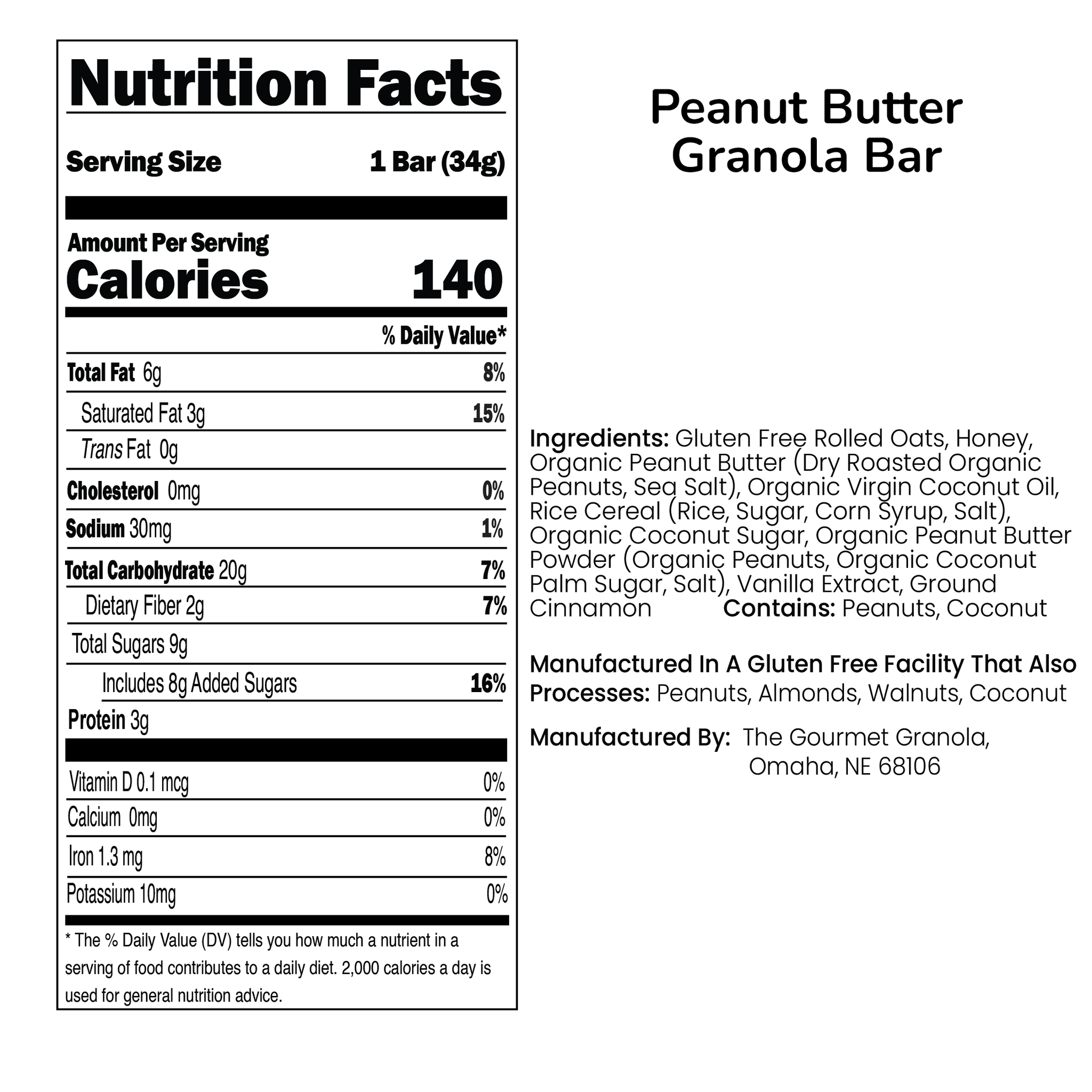 Peanut Butter Granola Bars