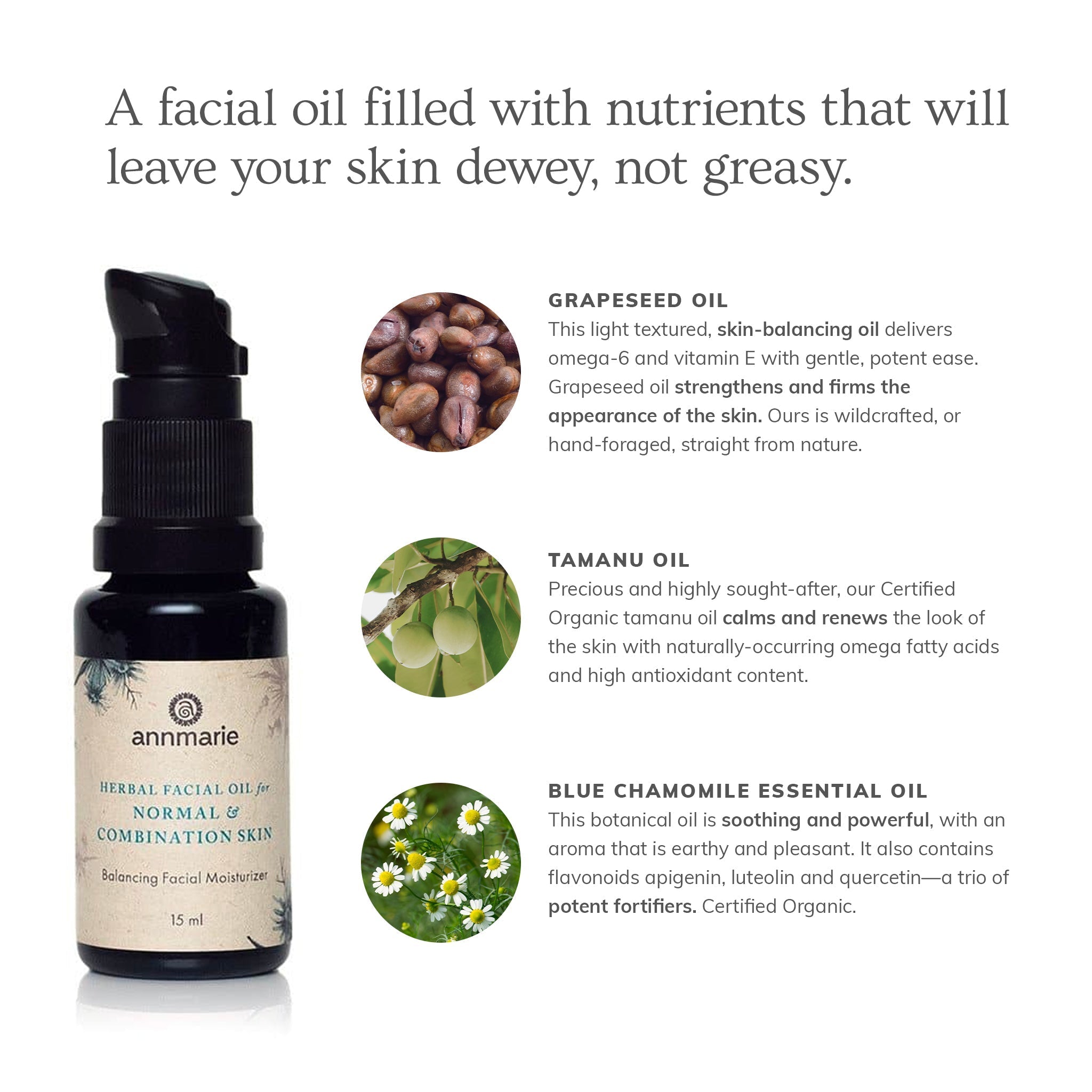 Herbal Facial Oil for Normal & Combination Skin