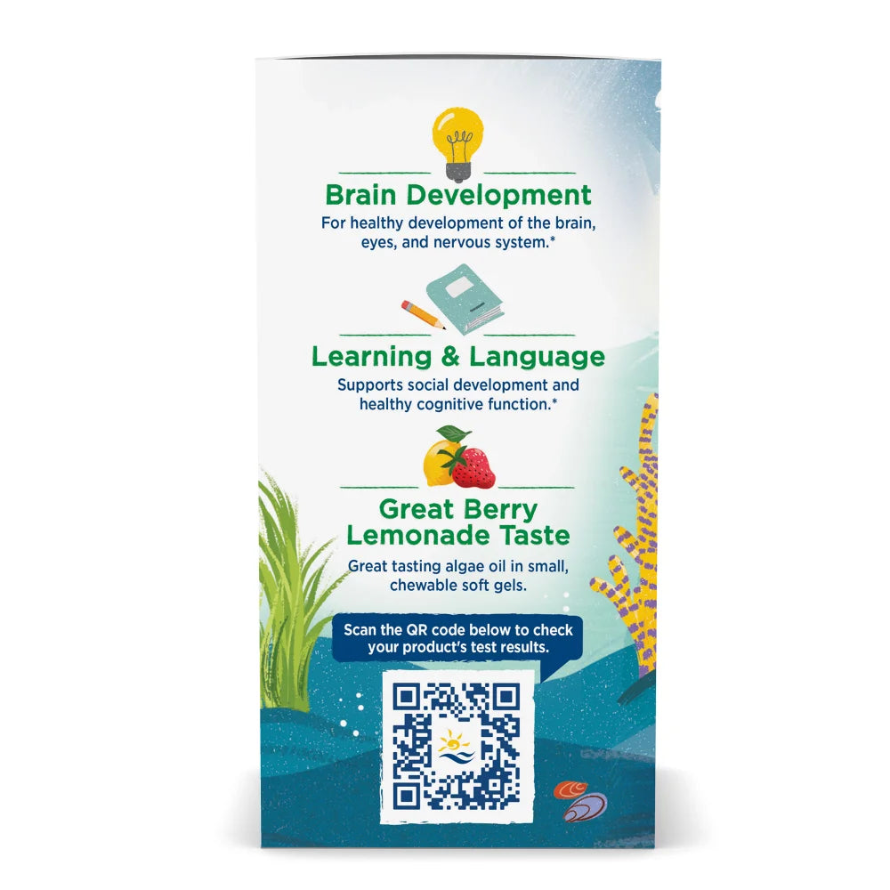 Children's DHA Vegetarian Berry Lemonade Mini Chewables - 40 Servings