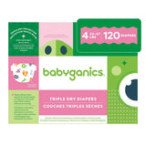 Triple Dry Diapers, Size 4, 120 ct