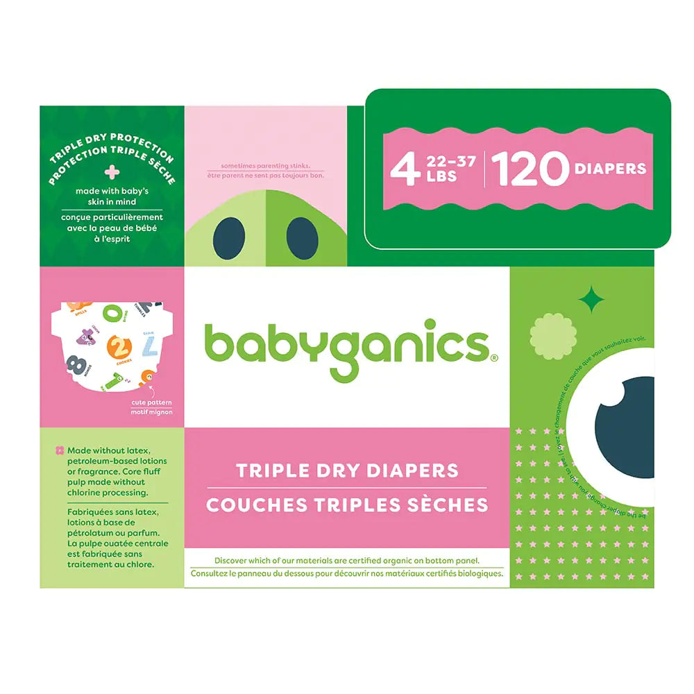 Triple Dry Diapers, Size 4, 120 ct