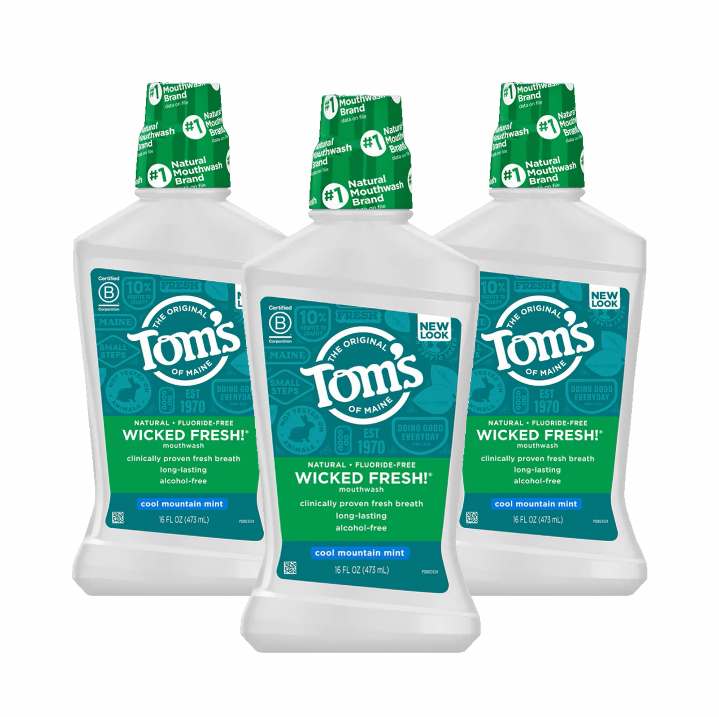 Cool Mountain Mint Wicked Fresh! Fluoride-Free Natural Mouthwash - 3 Pack