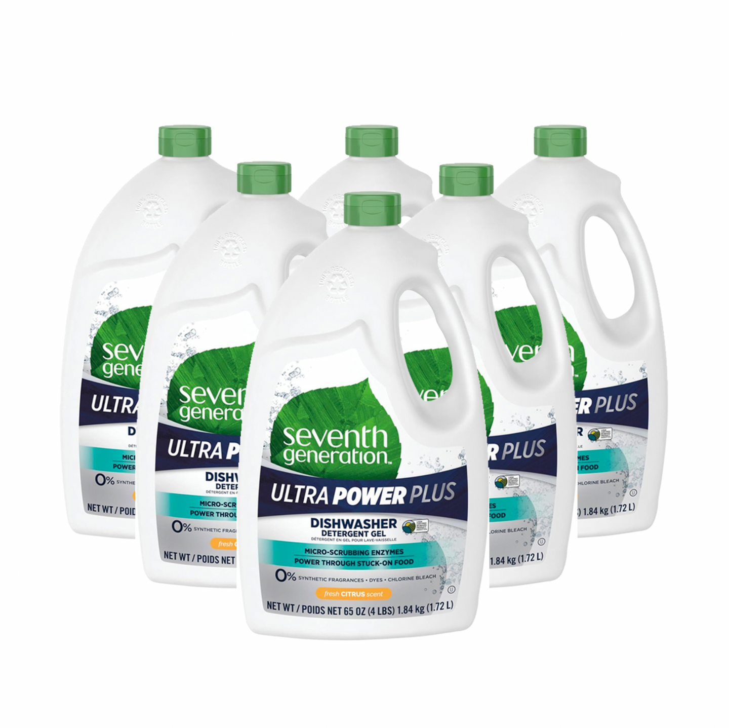 Fresh Scent Ultra Power Plus Natural Auto Dish Gel - Pack of 6