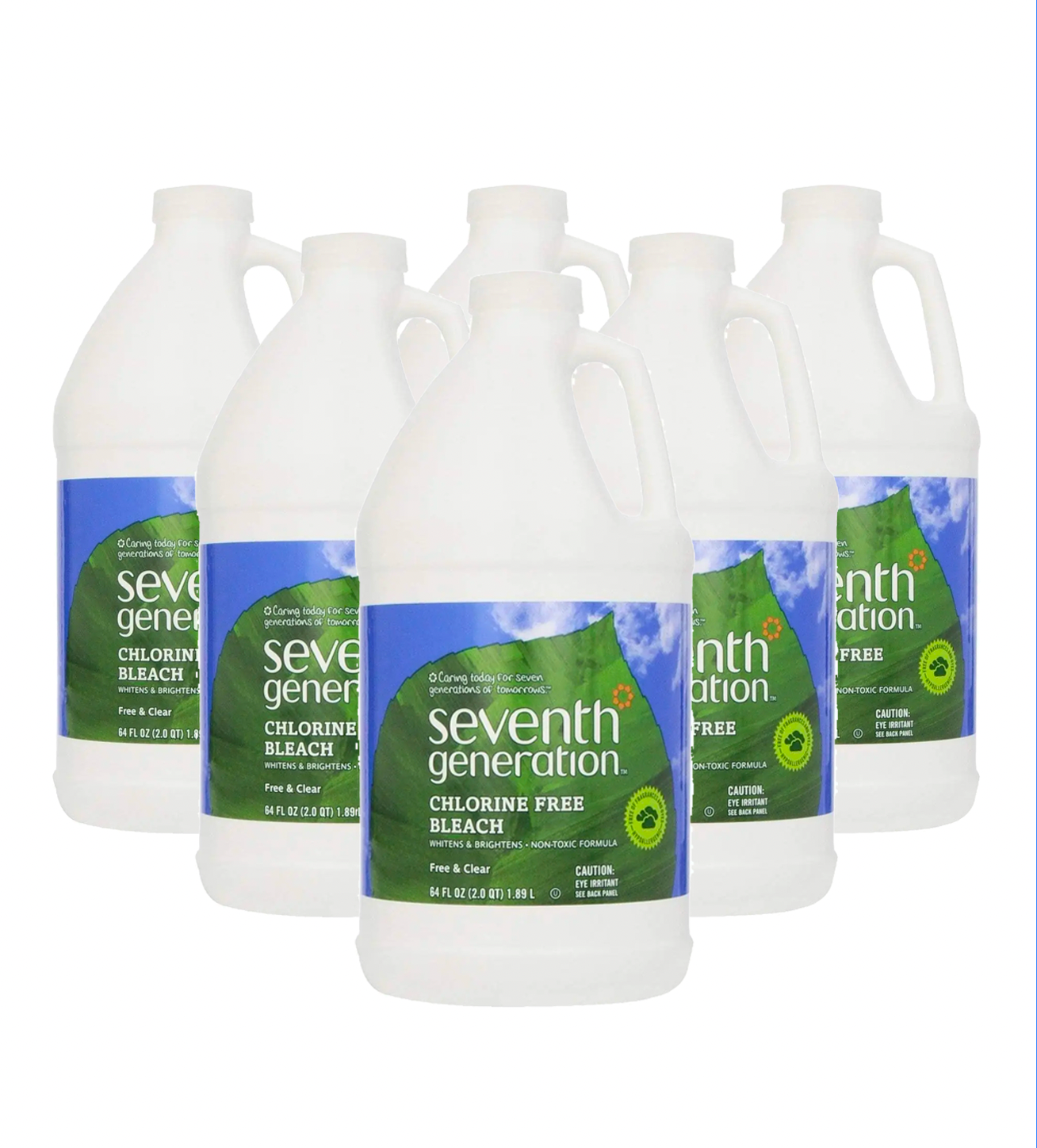 Free & Clear Non Chlorine Bleach Stain Remover, 64oz (Pack of 6)