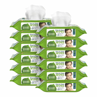 Free & Clear Baby Wipes with Flip Top Dispenser, 768ct (12 Packs of 64)