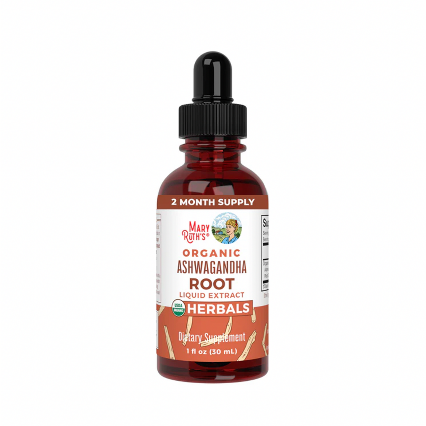 Organic Ashwagandha Root Liquid Drops, 60 Servings