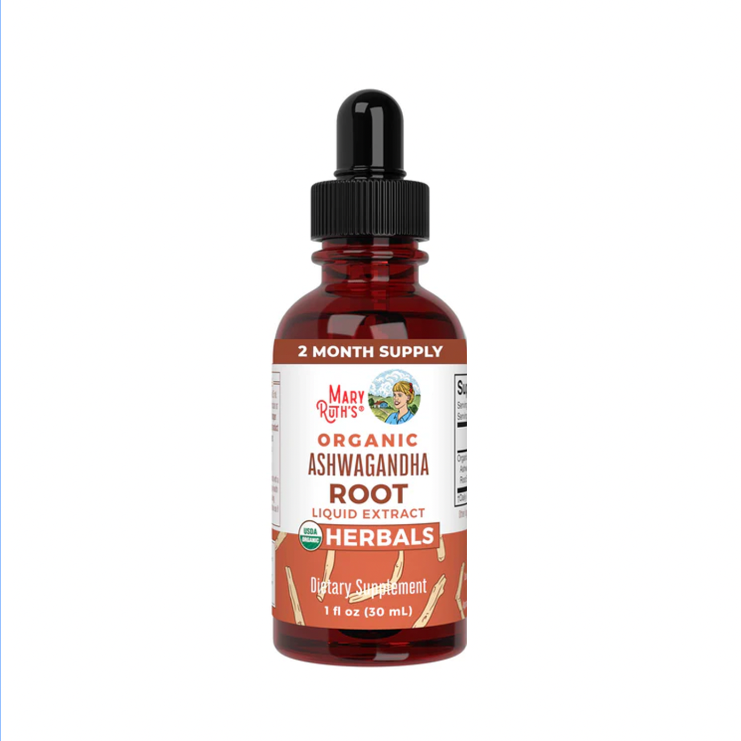 Organic Ashwagandha Root Liquid Drops, 60 Servings
