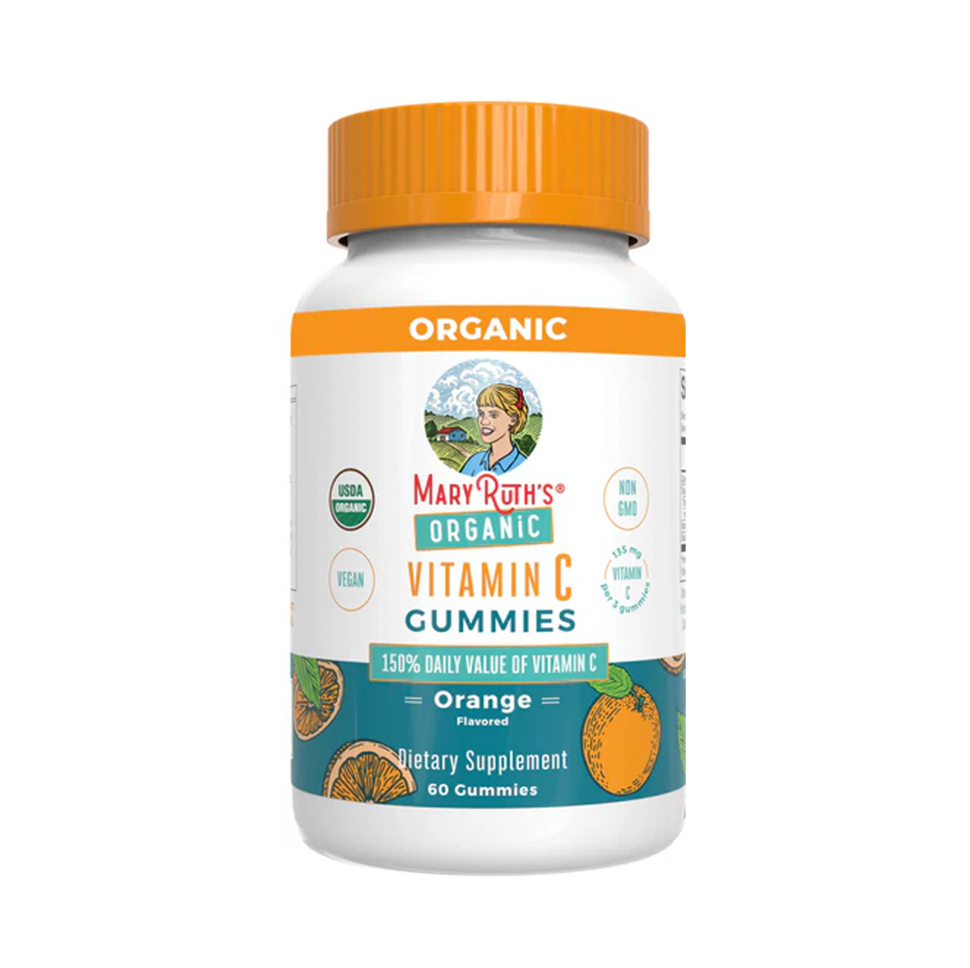 Organic Orange Vitamin C Gummies, 20 Servings