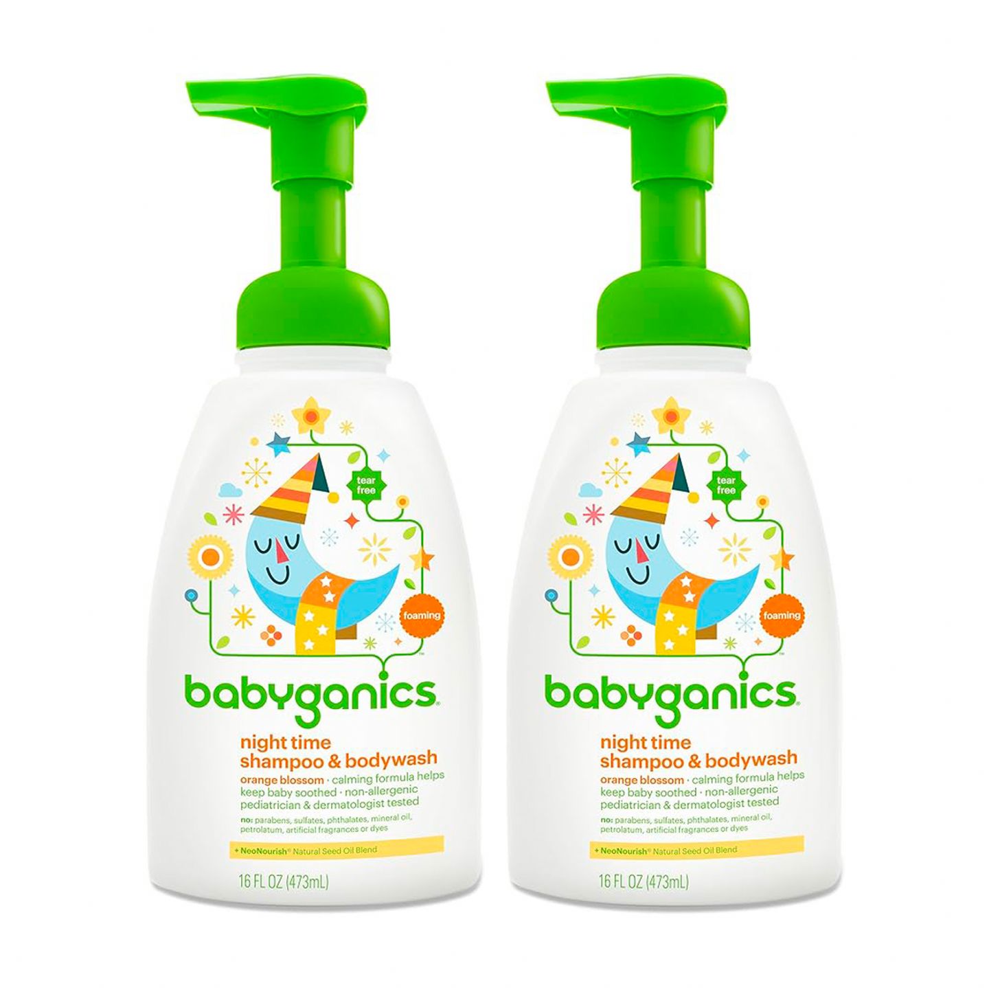 Night Time Orange Blossom Baby Shampoo and Body Wash - 2 Pack