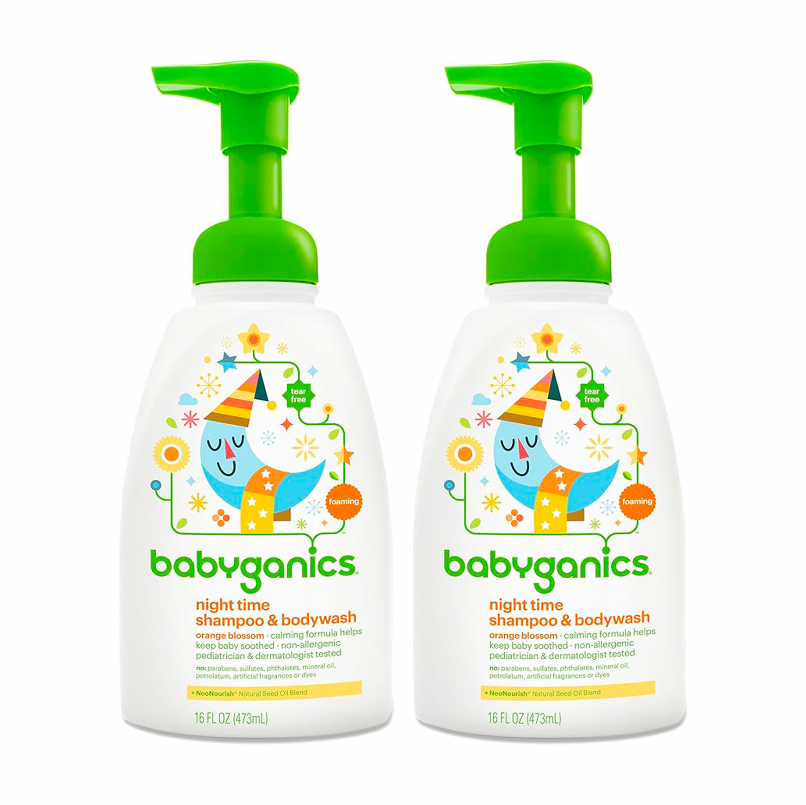 Night Time Orange Blossom Baby Shampoo and Body Wash - 2 Pack