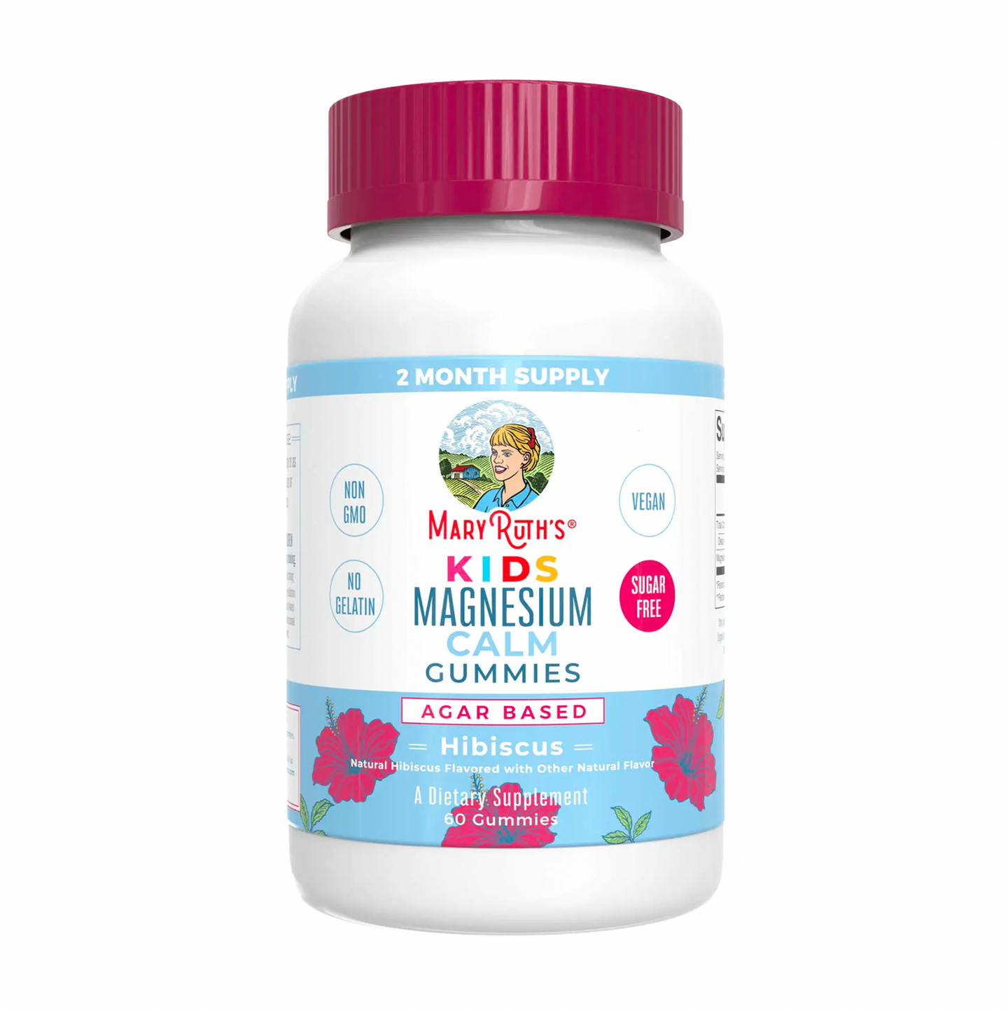 Kids Hibiscus Magnesium Calm Gummies, 60 Servings