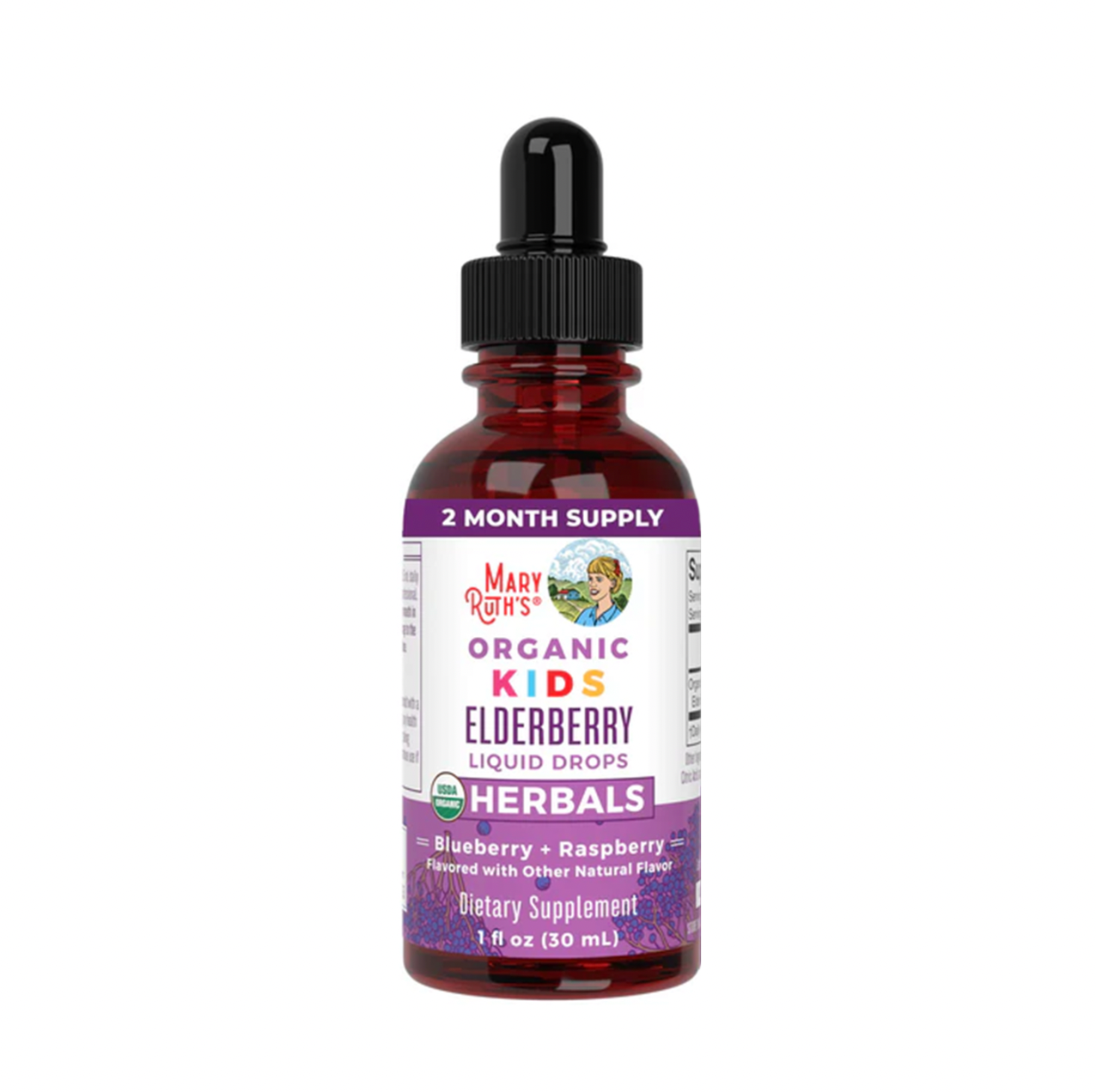 Organic Kids Elderberry Liquid Drops, 60 Servings
