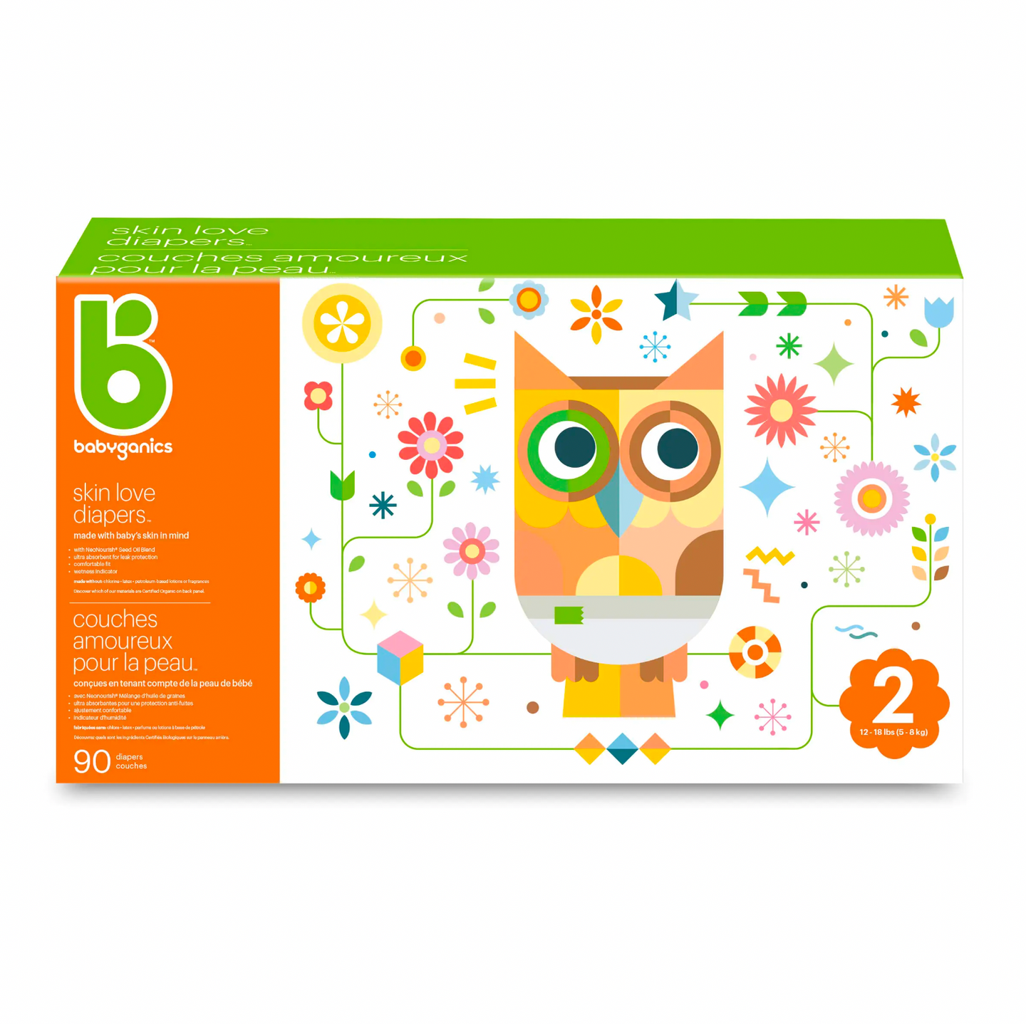 Skin Love Diapers, Size 2, 90 ct