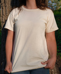 Unisex Organic Undyed Cotton Short Sleeve T-Shirt