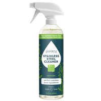 Puracy offers a lavender-scented stainless steel cleaner in a spray bottle, promising pure ingredients and a quick, easy way to make stainless steel glisten.
