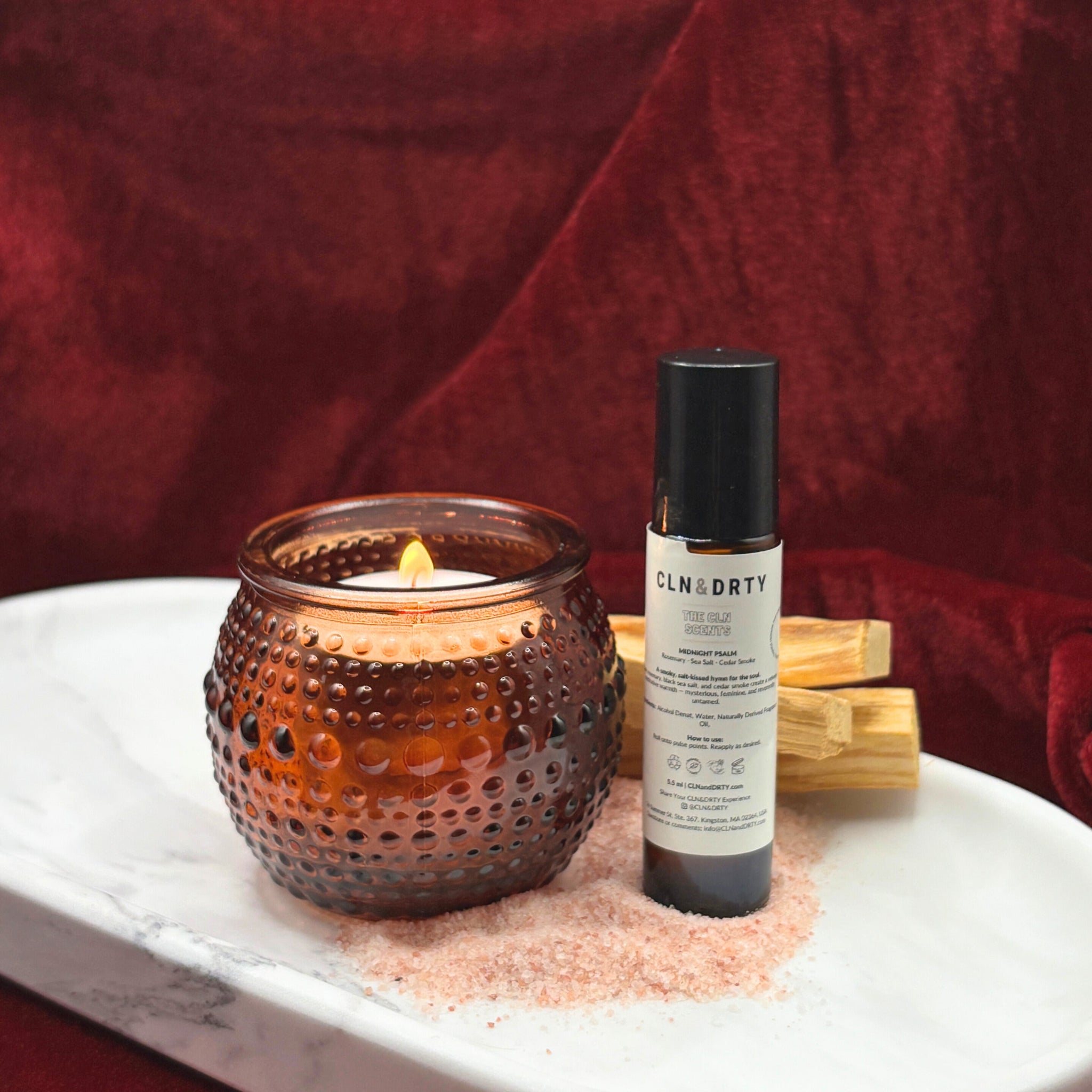 Midnight Psalm – Naturally-Derived Perfume (Rosemary • Black Sea Salt • Cedar Smoke)