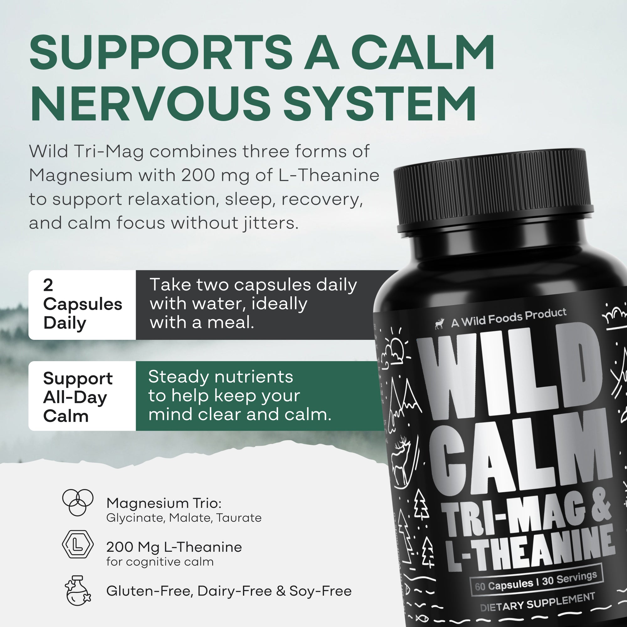 Wild Triple-Magnesium Complex & L Theanine