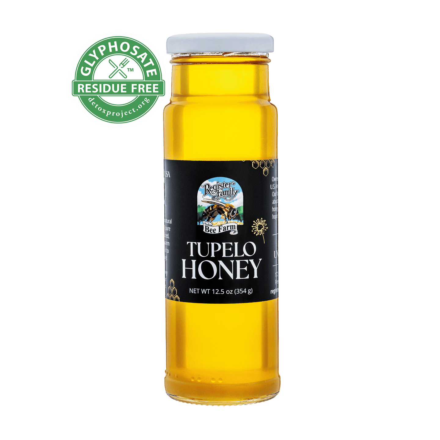 Raw Tupelo Honey Glass Jar