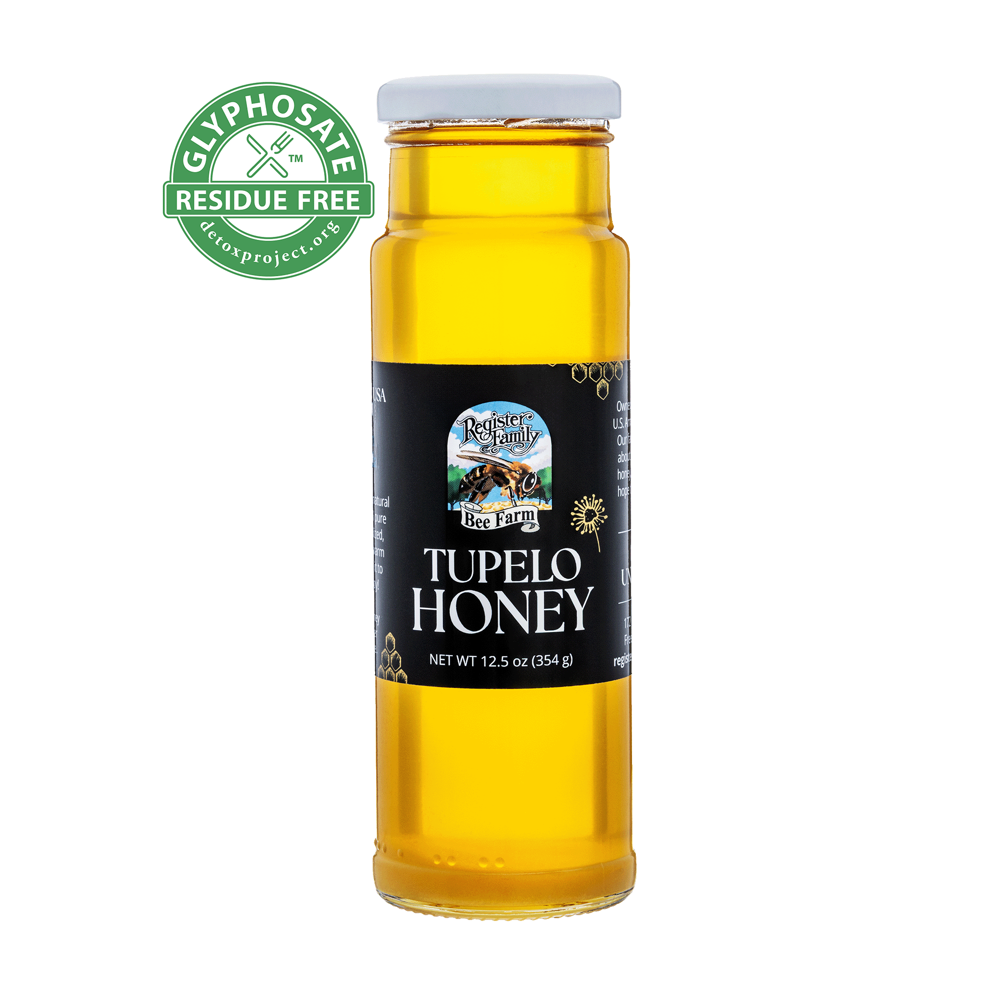 Raw Tupelo Honey Glass Jar