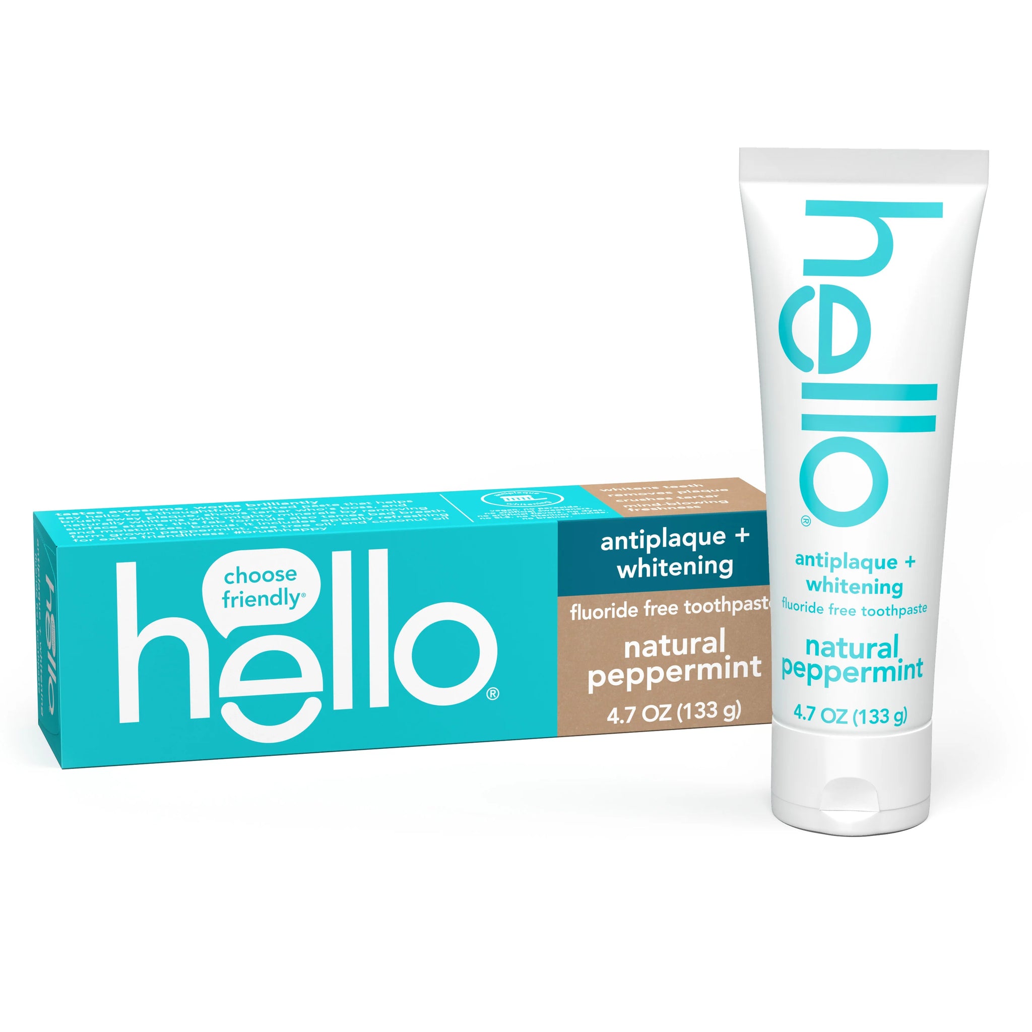 Antiplaque + Whitening Fluoride-Free Peppermint Toothpaste - 4 Pack
