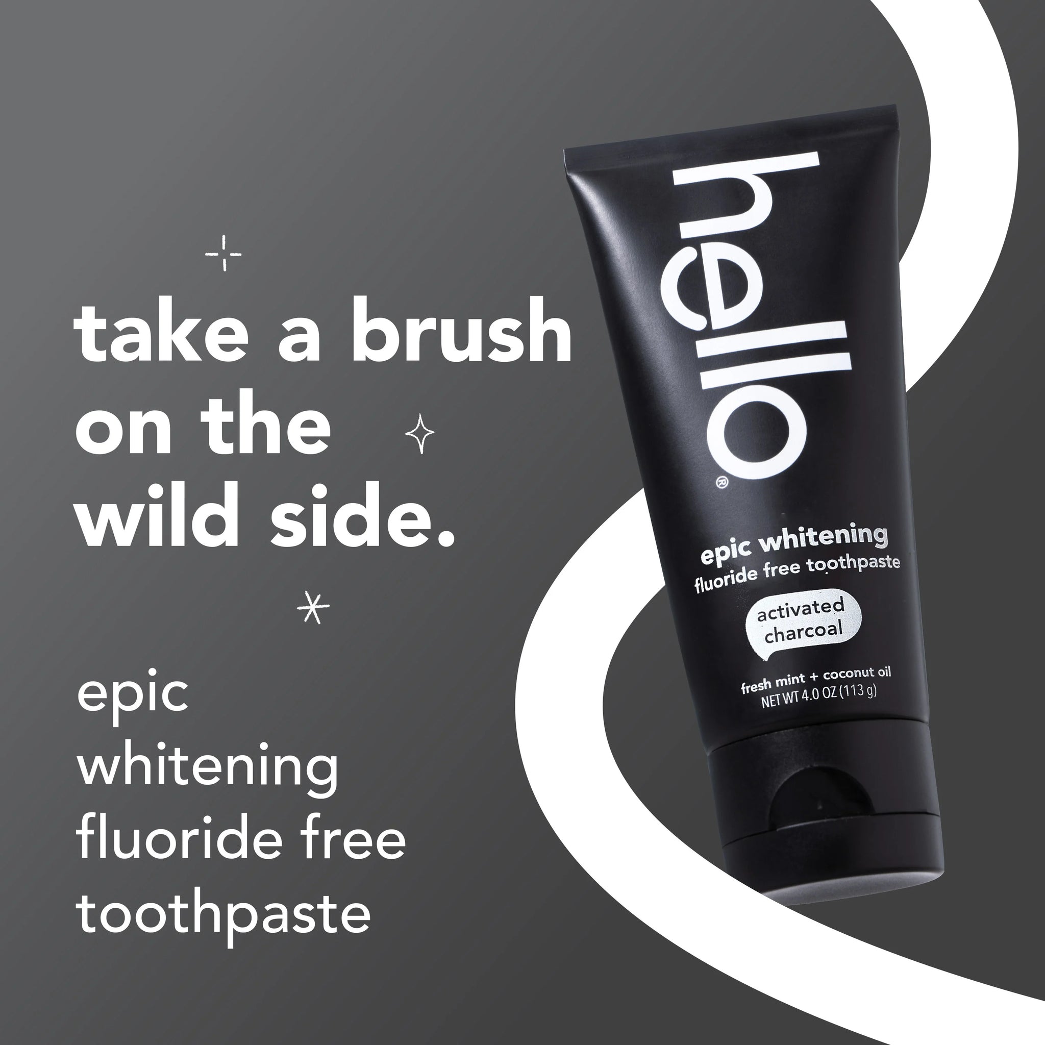 Activated Charcoal Epic Whitening Fluoride-Free Toothpaste