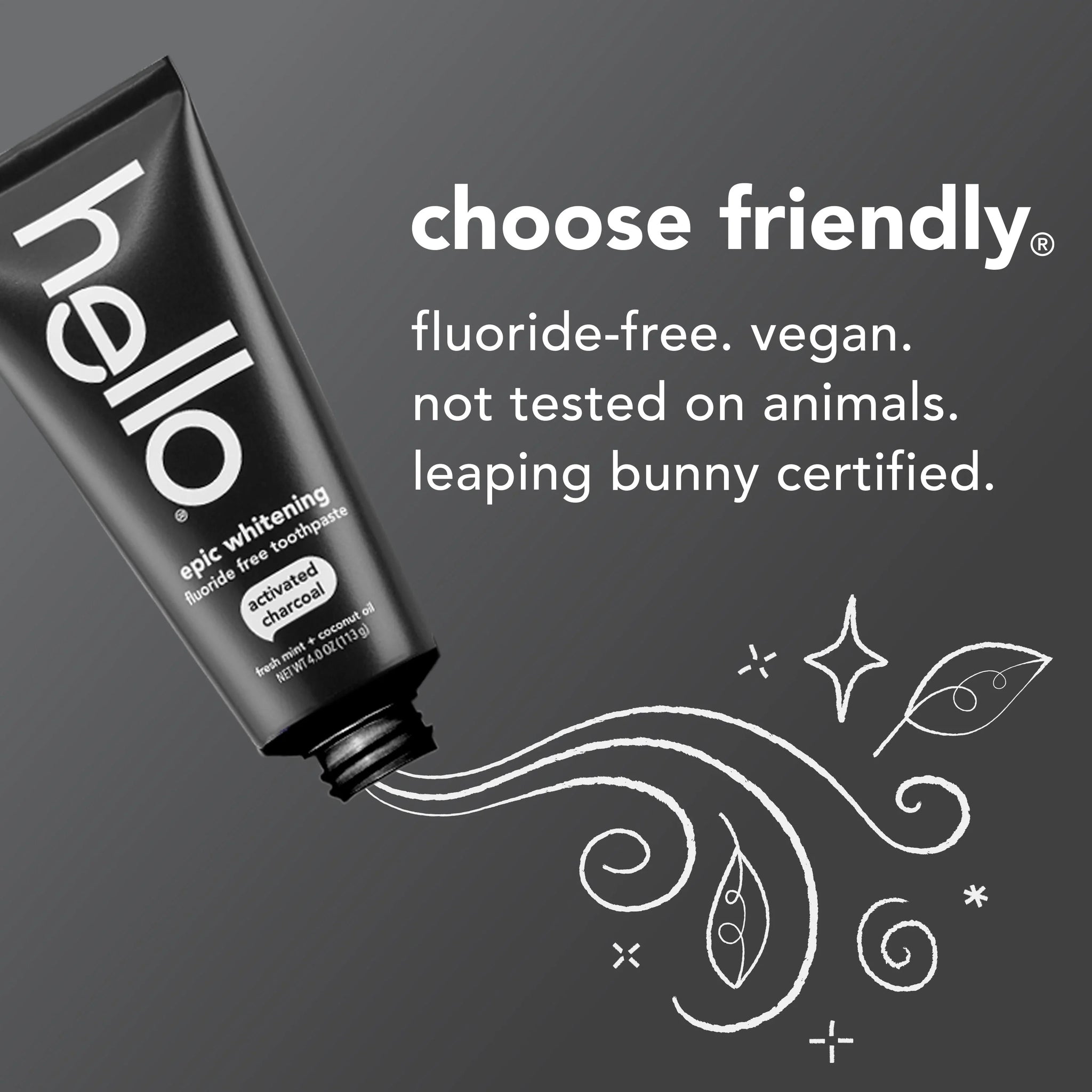 Activated Charcoal Epic Whitening Fluoride-Free Toothpaste