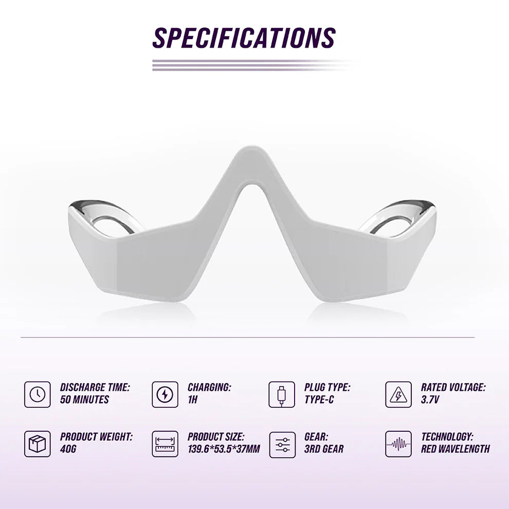 Under-Eye Red Light Therapy and Relaxation Massager