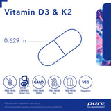 Vitamin D3 K2, 120 Servings