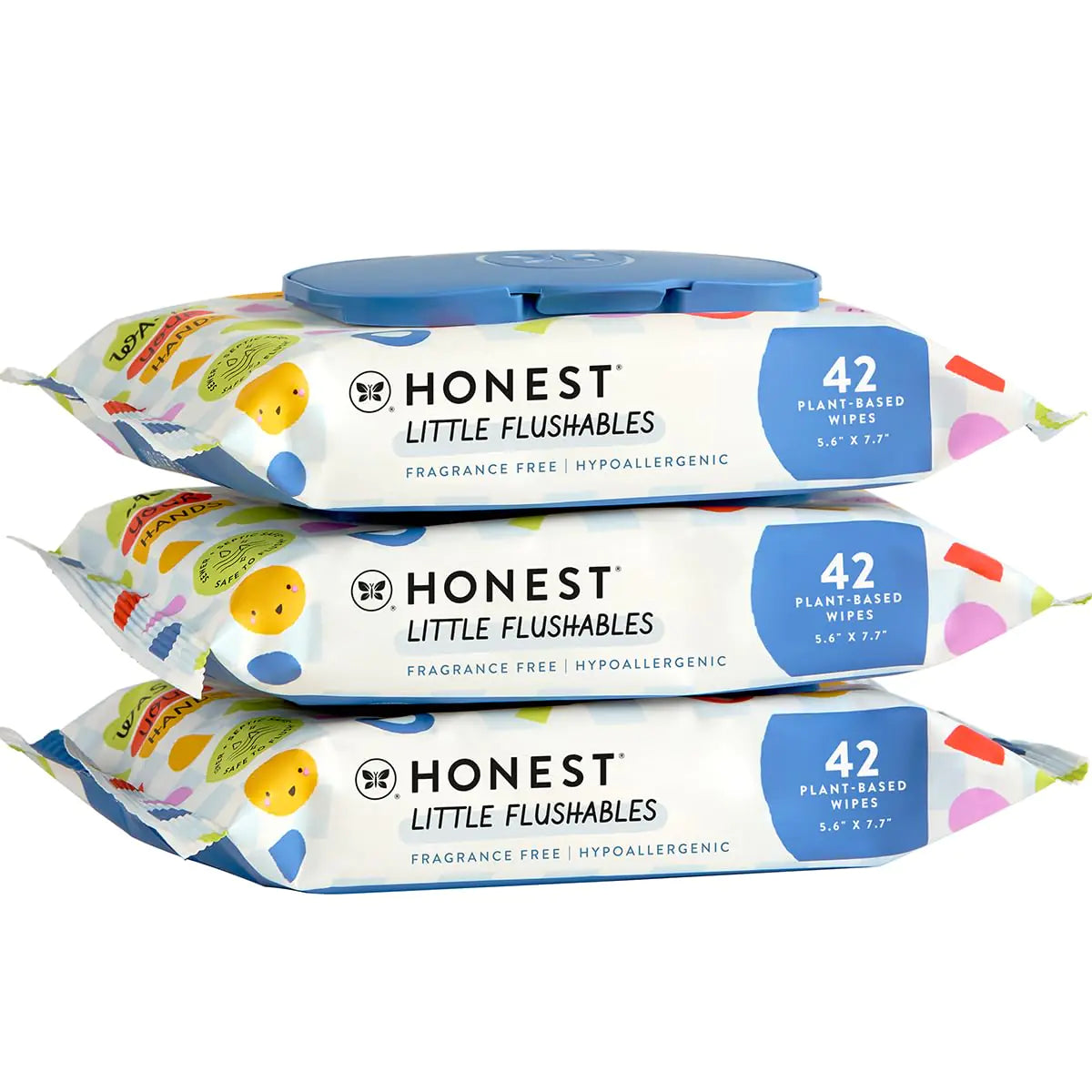 Little Flushables Fragrance-Free Wipes, 126ct (3 Packs of 42)