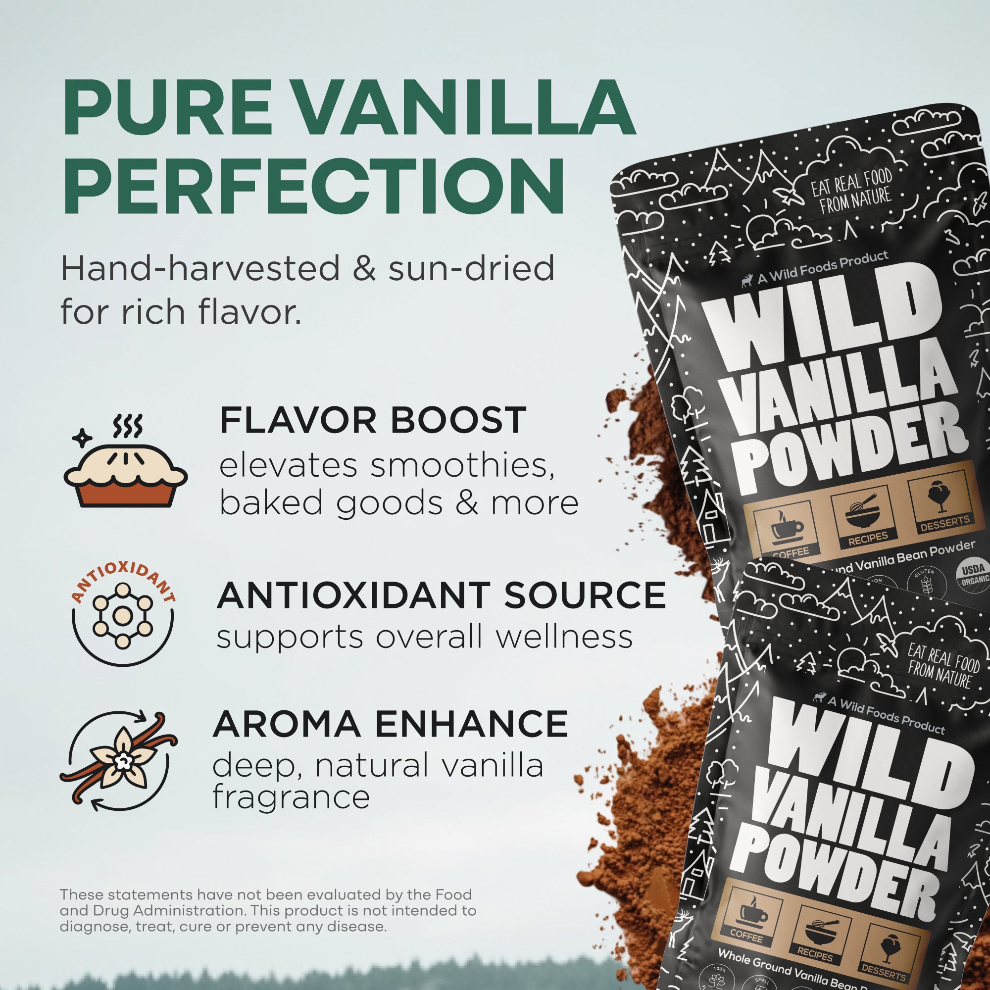 Vanilla Powder - Organic Ground Whole Vanilla Beans