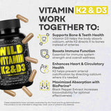 Vitamin K2 (MK-7) & Vitamin D3 (5000 IU) & Black Pepper Extract