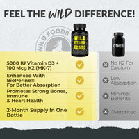 Vitamin K2 (MK-7) & Vitamin D3 (5000 IU) & Black Pepper Extract