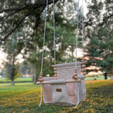 Premium Outdoor High Back Swing – Wheat
