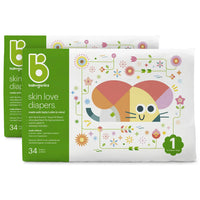 Baby Diapers Skin Love, Size 1, 34 ct, 2 Pack