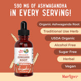 Organic Ashwagandha Root Liquid Drops, 60 Servings