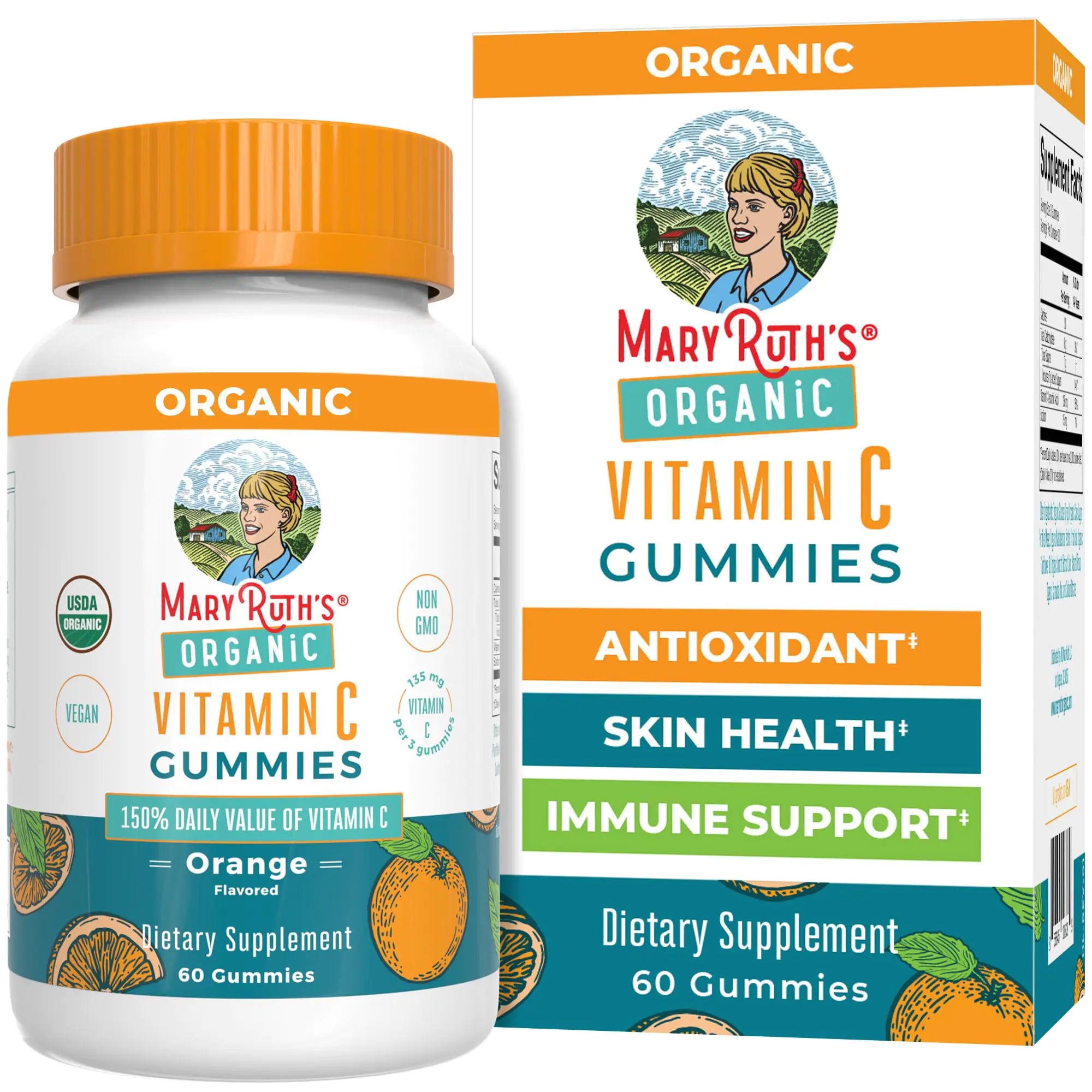 Organic Orange Vitamin C Gummies, 20 Servings
