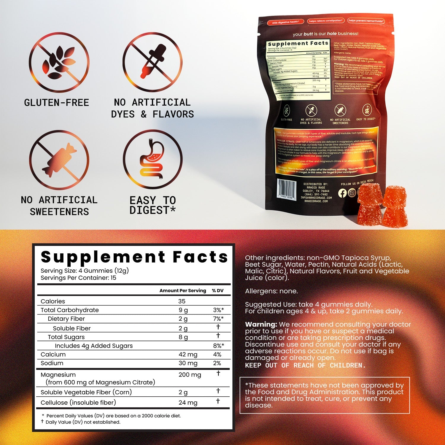 Fiber and Magnesium Gummies