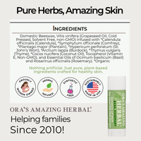 Natural Lip Balm, Herbal Infused, Basil Rosemary