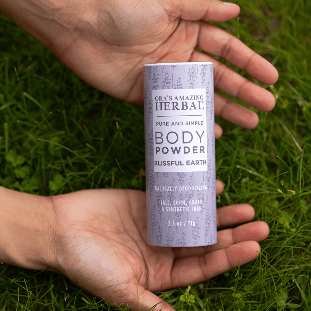 Talc Free Body Powder, Blissful Earth Lavender Scent