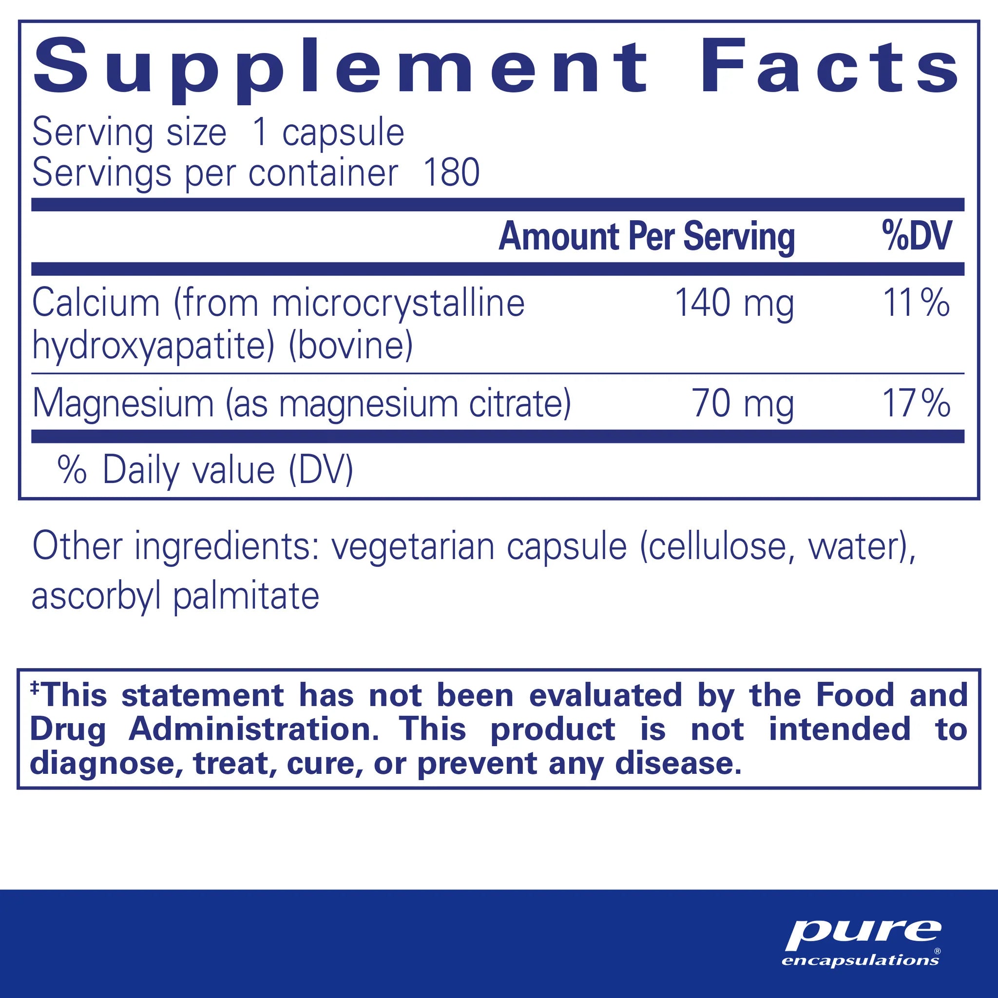 Calcium MCHA, 180 Servings