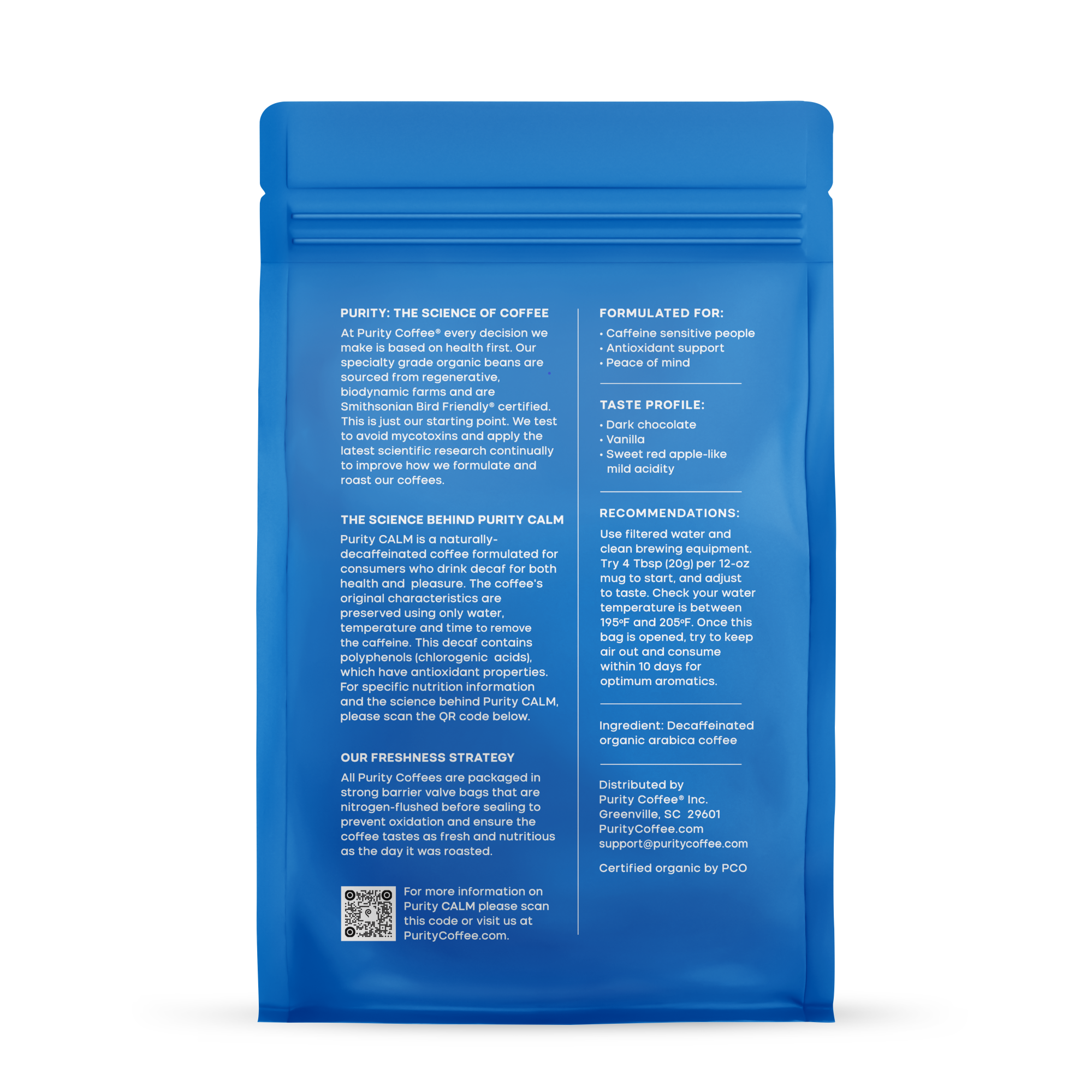 CALM: Decaf Whole Bean Coffee