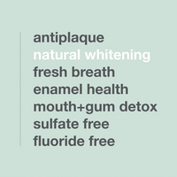 Whitening Antiplaque Fluoride-Free Peppermint Toothpaste - 3 Pack