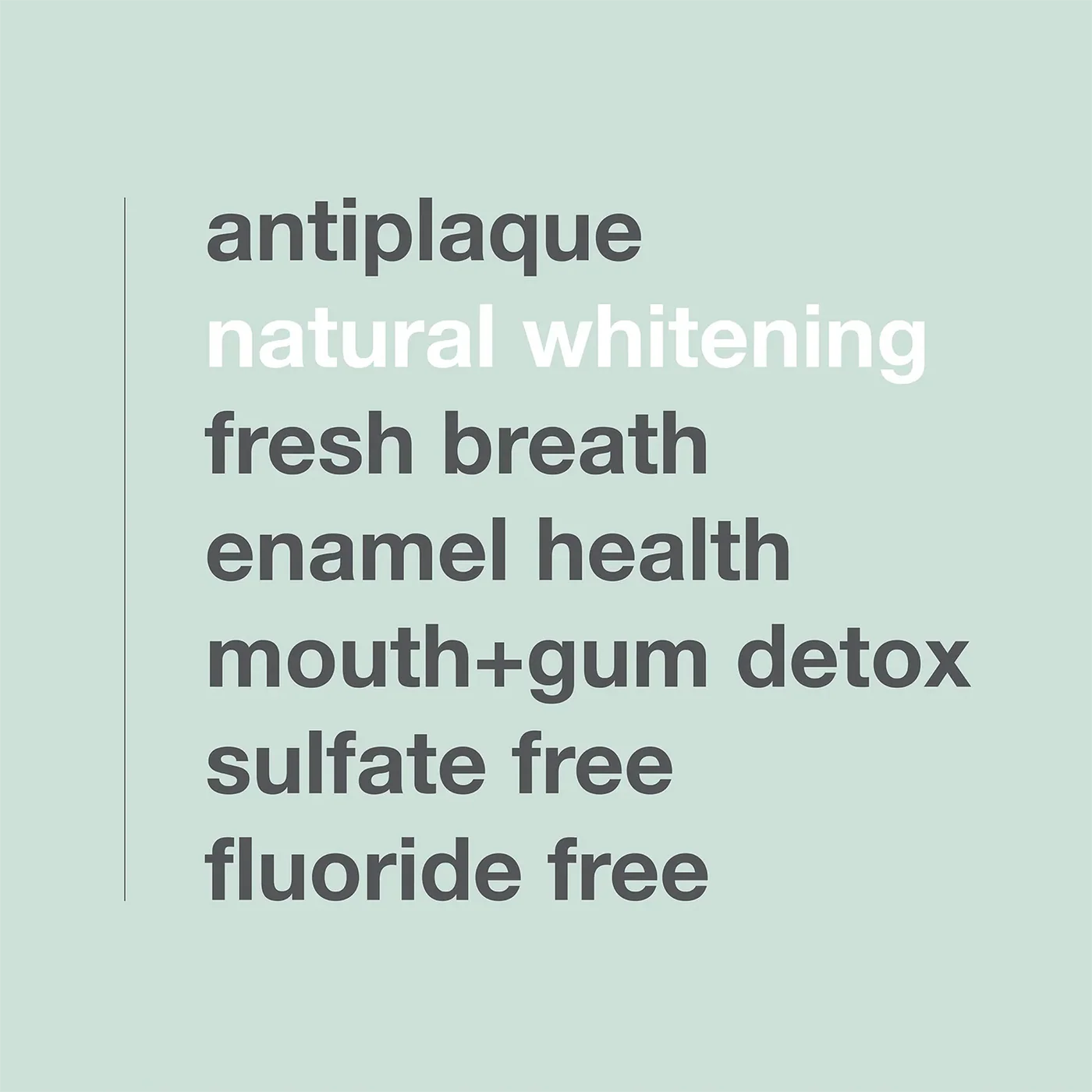 Whitening Antiplaque Fluoride-Free Peppermint Toothpaste - 3 Pack