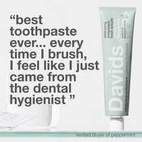 Whitening Antiplaque Fluoride-Free Peppermint Toothpaste - 3 Pack