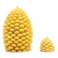 Beeswax Pine Cone Candle