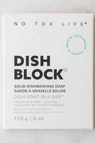 DISH BLOCK® solid dish soap - 6 oz (170g) bar - Fragrance Free