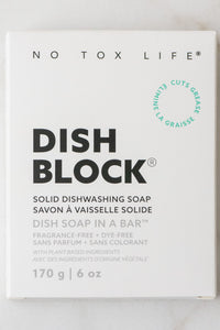 DISH BLOCK® solid dish soap - 6 oz (170g) bar - Fragrance Free