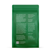 Purity Coffee displays its organic arabica beans in a green package, highlighting its health benefits, taste profile, and brewing recommendations.
