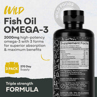 Fish Oil Liquid - Omega-3 DHA, EPA, DPA